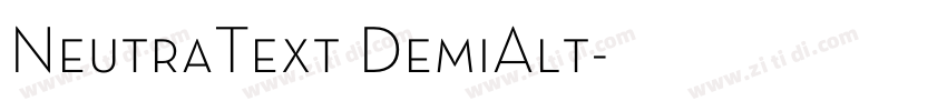 NeutraText DemiAlt字体转换